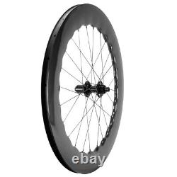 700C Carbon Road Bike Wheelset 25mm Width Disc Brake U Shape Clincher Wheels