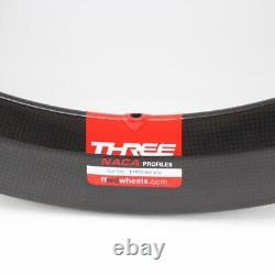 700C Carbon Road Bike Wheelset 3 Spokes Clincher Tubular Rims Bicycle Wheels