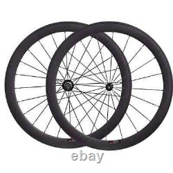 700C Carbon Road Bike Wheelset 50mm 23/25mm 424 Spokes Clincher Bicycle Wheels