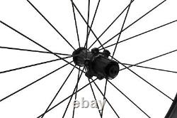 700C Carbon Road Bike Wheelset Black Matte 23mm 30mm deep clincher Black Matt