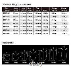 700C Carbon Road Bike Wheelset Clincher Tubeless Paintless Rims Center Lock Hub