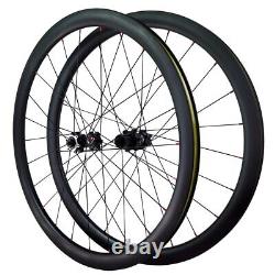 700C Carbon Road Bike Wheelset Disc Brake Clincher/Tubeless Rim Depth 38/50mm