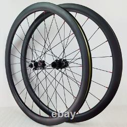 700C Carbon Road Bike Wheelset Disc Brake Clincher/Tubeless Rim Depth 38/50mm