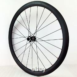 700C Carbon Road Bike Wheelset Disc Brake Clincher/Tubeless Rim Depth 38/50mm