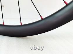 700C Carbon Road Bike Wheelset Disc Brake Clincher/Tubeless Rim Depth 38/50mm