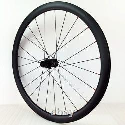700C Carbon Road Bike Wheelset Disc Brake Clincher/Tubeless Rim Depth 38/50mm