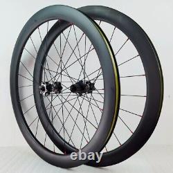 700C Carbon Road Bike Wheelset Disc Brake Clincher/Tubeless Rim Depth 38/50mm