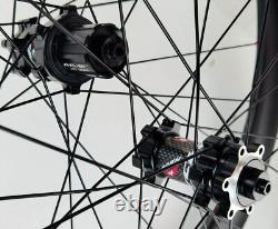 700C Carbon Road Bike Wheelset Disc Brake Clincher/Tubeless Rim Depth 38/50mm
