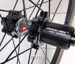 700C Carbon Road Bike Wheelset Disc Brake Clincher/Tubeless Rim Depth 38/50mm
