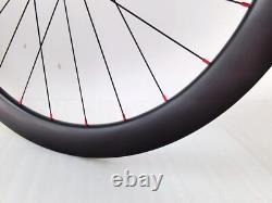 700C Carbon Road Bike Wheelset Disc Brake Clincher/Tubeless Rim Depth 38/50mm