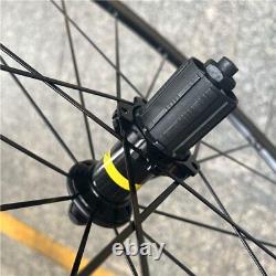 700C Carbon Road Bike Wheelset Disc Brake Thru Axle QR Bicycle Clincher Wheels