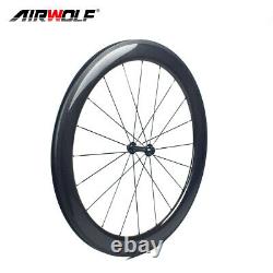 700C Carbon Road Wheelset 6025mm Bicycle Wheels Clincher R13 Hub Rim Brake