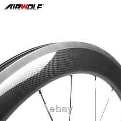 700C Carbon Road Wheelset 6025mm Bicycle Wheels Clincher R13 Hub Rim Brake