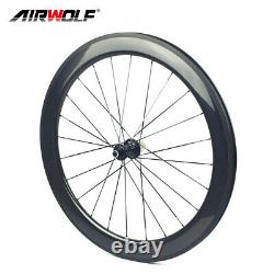 700C Carbon Road Wheelset 6025mm Bicycle Wheels Clincher R13 Hub Rim Brake