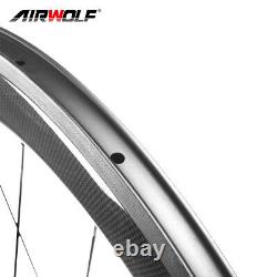 700C Carbon Road Wheelset 6025mm Bicycle Wheels Clincher R13 Hub Rim Brake