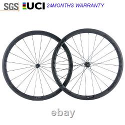 700C Carbon Wheels 38mm Bicycle Wheelset Lightweight DT 350 Hub Racing Wheels