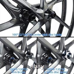 700C Carbon Wheels 6 Spoke 1450g 25mm Width Clincher Road Bicycle Rim Disc Brkae