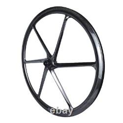 700C Carbon Wheels 6 Spoke 1450g 25mm Width Clincher Road Bicycle Rim Disc Brkae
