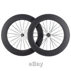 700C Carbon Wheels Clincher 88mm Road Bike Wheelset Racing Wheels Basalt Brake