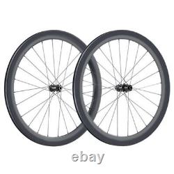 700C Carbon Wheels Disc Brake Road Bike Wheelset 36T Ratchet Tubeless Clincher