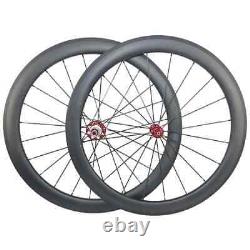 700C Carbon Wheels For Road Bike Clincher 25mm Wide 20/24H Wheelset HG XDR Campy