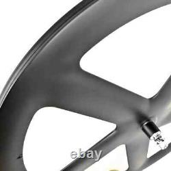 700C Carbon Wheels Road Bike 5 Spokes Wheelset Clincher/tubular Fixed Gear Wheel