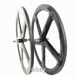 700C Carbon Wheels Road Bike 5 Spokes Wheelset Clincher/tubular Fixed Gear Wheel