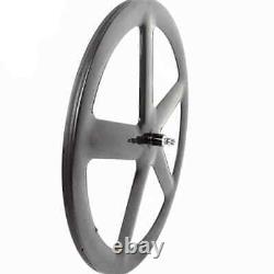 700C Carbon Wheels Road Bike 5 Spokes Wheelset Clincher/tubular Fixed Gear Wheel