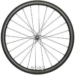 700C Carbon Wheels Road Bike Wheelset 1280g Disc Clincher Tubeless 24H DT240S
