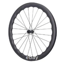 700C Carbon Wheels Road Bike Wheelset 36T Ratchet Teeth Disc Brake Center Lock