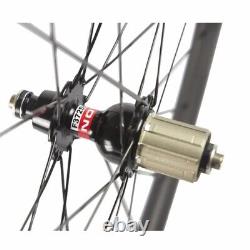 700C Carbon Wheels Road Bike Wheelset 38/50mm Depth Profile Tubular Or Clincher