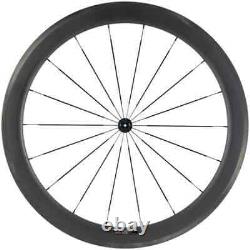 700C Carbon Wheels Road Cycling Wheelset Clincher Tubeless U Shape UD Matte