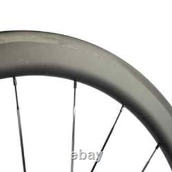 700C Carbon Wheels Road Cycling Wheelset Clincher Tubeless U Shape UD Matte