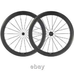 700C Carbon Wheels Road Cycling Wheelset Clincher Tubeless U Shape UD Matte