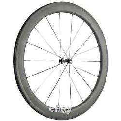 700C Carbon Wheels Road Cycling Wheelset Clincher Tubeless U Shape UD Matte