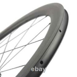 700C Carbon Wheels Road Cycling Wheelset Clincher Tubeless U Shape UD Matte