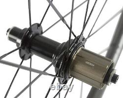 700C Carbon Wheelset 50mm Front+Rear Road Bike Clincher/Tubular Bicycle Wheels