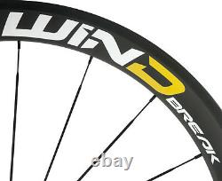 700C Carbon Wheelset 50mm Front+Rear Road Bike Clincher/Tubular Bicycle Wheels