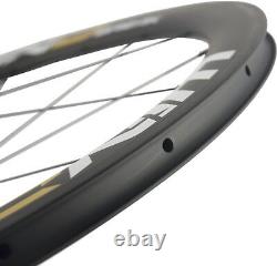 700C Carbon Wheelset 50mm Front+Rear Road Bike Clincher/Tubular Bicycle Wheels