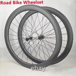 700C Carbon Wheelset V Brake Road Bicycle Wheels Straight Pull Hub Super Light