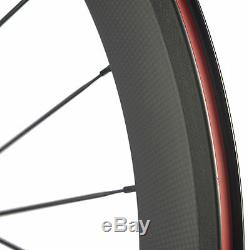 700C Clincher Carbon Road Bike Wheelset 271 Hub Carbon Wheels Basalt Brake Line