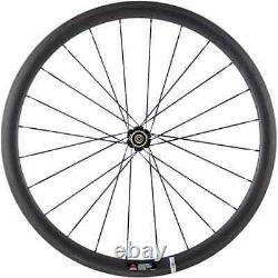 700C Clincher Carbon Wheels 38mm Depth Road Bike Wheelset UD/3K Matte R13 Hub