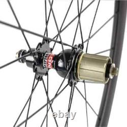 700C Clincher Carbon Wheels 38mm Depth Road Bike Wheelset UD/3K Matte R13 Hub