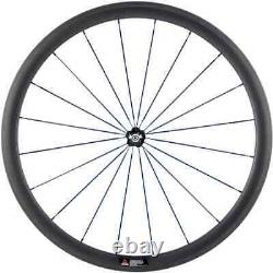 700C Clincher Carbon Wheels 38mm Depth Road Bike Wheelset UD/3K Matte R13 Hub