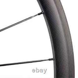 700C Clincher Carbon Wheels 38mm Depth Road Bike Wheelset UD/3K Matte R13 Hub