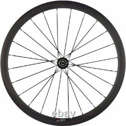 700C Clincher Carbon Wheelset With Basalt Brake Surface Carbon Road Bike Wheels