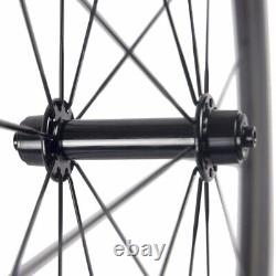 700C Clincher Carbon Wheelset With Basalt Brake Surface Carbon Road Bike Wheels