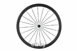 700C Clincher Carbon Wheelset With Basalt Brake Surface Carbon Road Bike Wheels
