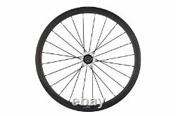 700C Clincher Carbon Wheelset With Basalt Brake Surface Carbon Road Bike Wheels
