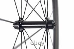 700C Clincher Carbon Wheelset With Basalt Brake Surface Carbon Road Bike Wheels